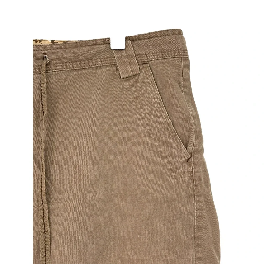 Natural Reflections‎ Utility Shorts Brown Drawstring 100% Cotton 18 - Picture 3 of 6